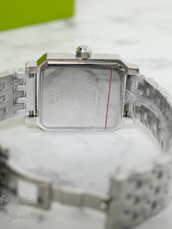 Tory Burch TBW1510 White Rectangular Dial Silver Bracelet Women’s Watch NWT main image 8